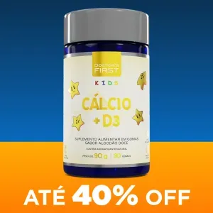 Gummy Cálcio e D3 - Com Cálcio 170mg e Vitamina D3 25mcg - 30 Gomas