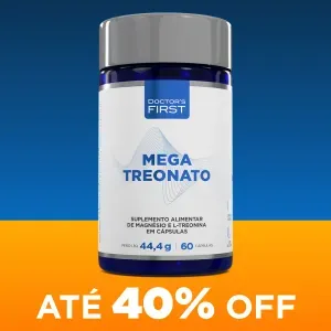 Mega Treonato - Magnésio e L-treonina para Foco e Bem-Estar - 60 Cápsulas