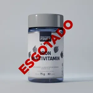 Gummy Iron Multivitamin - Reforço com 20mg de Ferro, Zinco e Vitaminas - 30 Gomas