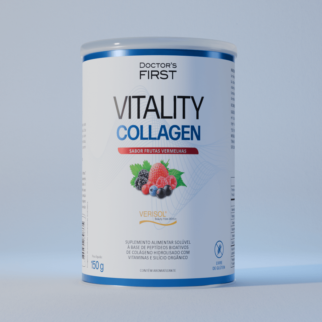 Vitality Collagen Frutas Vermelhas - Colágeno VERISOL® para Saúde da Pele - 150g